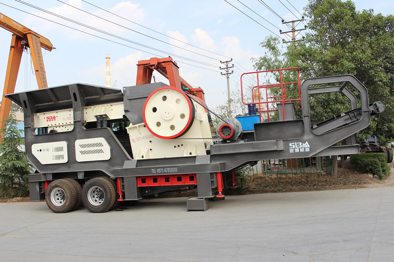 顎式移動破碎站，移動破碎喂料一體機