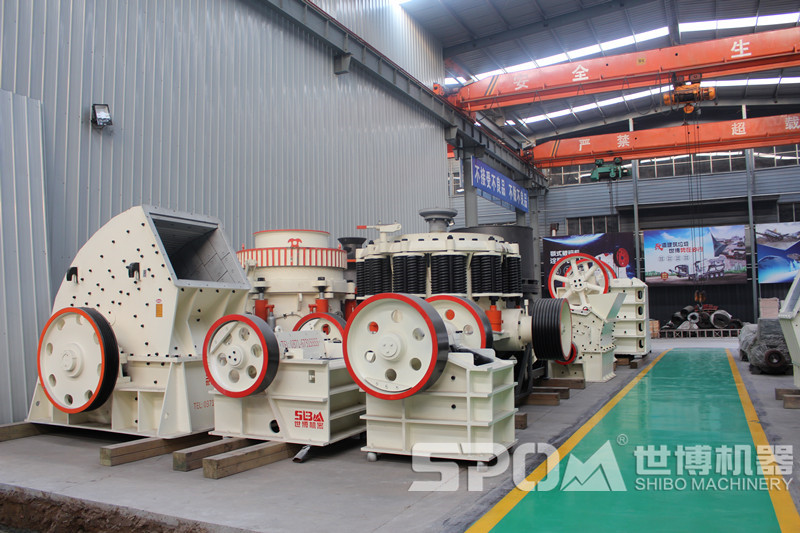 顎破、錘破各種破碎機(jī)生產(chǎn)車間圖