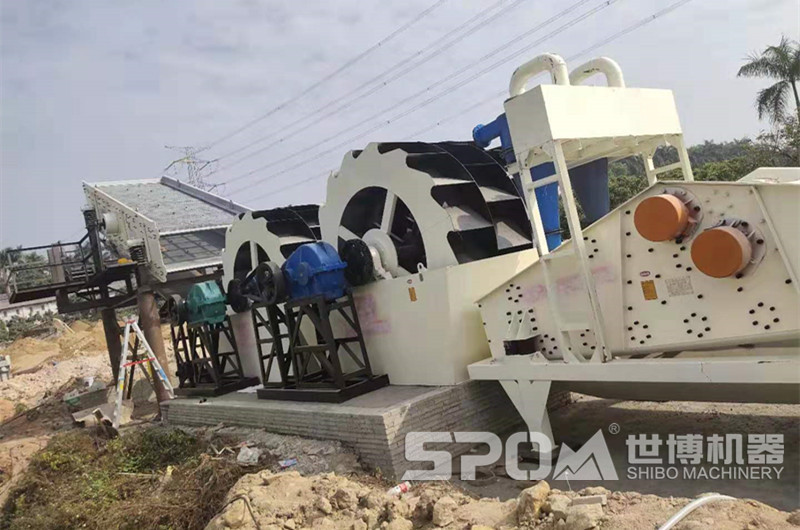 洗砂工藝流程，洗砂設(shè)備現(xiàn)場(chǎng)圖