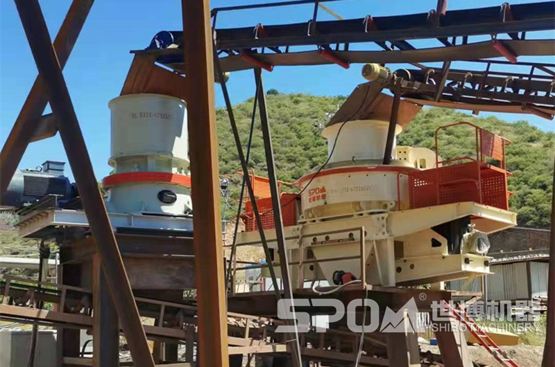 沖擊破現(xiàn)場圖，細(xì)碎制砂